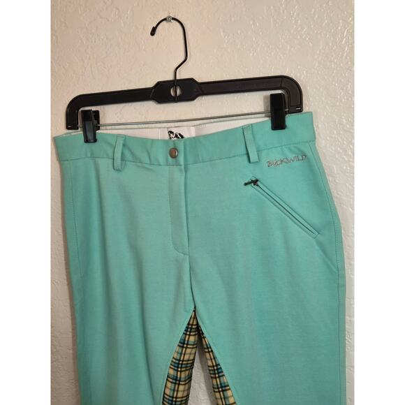 Buckwild Breeches Horse Riding Pants Women's Medium Turquoise Equestrian Stretch - Picture 8 of 9